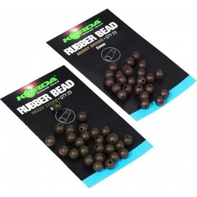 Korda Rubber Beads Muddy Brown 5mm Gumové korálky 25ks