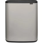 Brabantia Кош за боклук Brabantia Bo Touch 1010455, 60 л, Плавно и безшумно отваряне, Голям отвор, Светлосив (1010455)