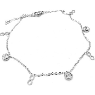 Steel Jewelry Náramek na nohu nekonečno z chirurgické oceli NK220181 – Zboží Mobilmania