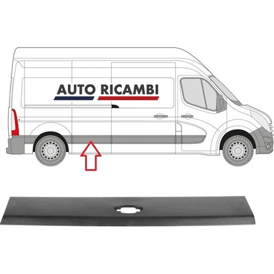 Ochranná lišta Renault Master od 2010 pravá, za posuvné dveře pro poziční světlo 768F30003R