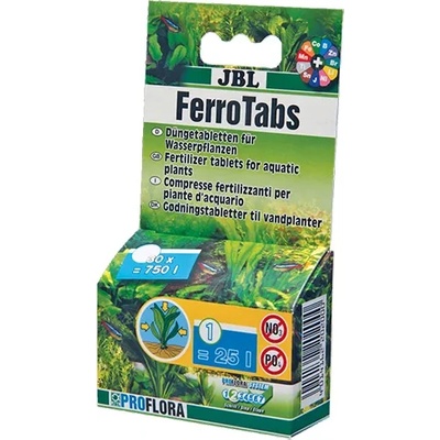 Jbl Ferrotabs - Основна тор(концентрирана в разтворими таблетки), осигуряваща оптимален растеж на растенията 30 таб