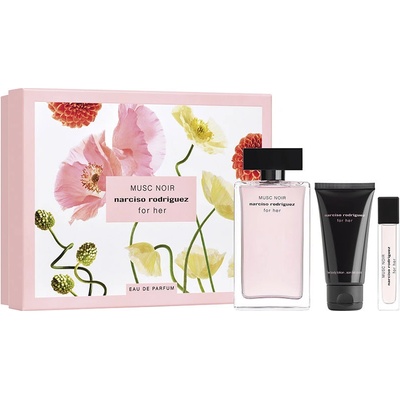 Narciso Rodriguez For Her Musc Noir Подаръчен комплект, парфюмна вода 100ml + парфюмна вода 10ml + Мляко за тяло 50ml, Жени
