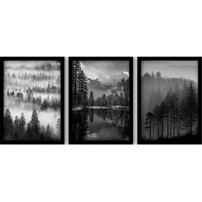 Wallity Black & White obraz šedá/černá