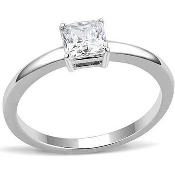 Šperky4U ocelový prsten se čtvercovým zirkonem AL 0029