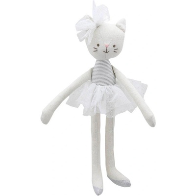 The Puppet Company - Парцалена кукла Котка с пачка в бяло, серия Танцьорите на Wilberry, 35см