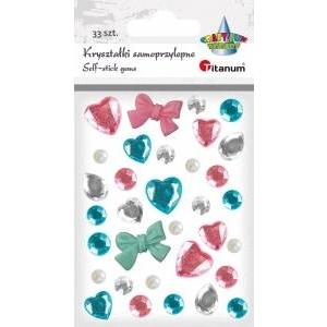 TITANUM Self-adhesive crystals rose blue mix 33pcs