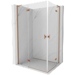 Mexen Mist-H L Duo душ кабина с врата надясно 90 x 100 см, прозрачно, четкана мед - 8A5L-090L-100P-65-00 (8A5L-090L-100P-65-00)