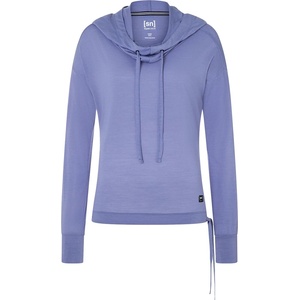 super. natural Дамски вълнен пуловер super. natural Women's Funnel Hoodie - Blue Violet - размер XS (105-4297-1411)