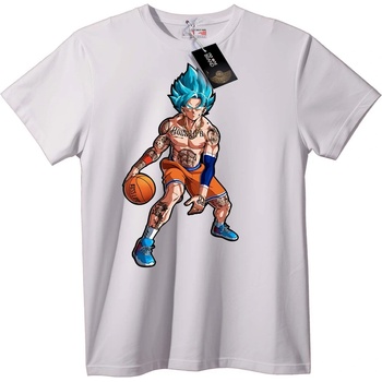 NOONEBRAND Тениска Goku Баскетбол - 2XL, White