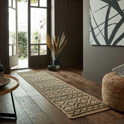 Flair Rugs Printed Jute Luis Natural/Black Béžová