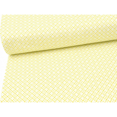 Mirtex Plátno DOMESTIK 145/21363-8 Vzor Ornament Žlutý šíře 150cm Ceník: METRÁŽ: od 1 metrů