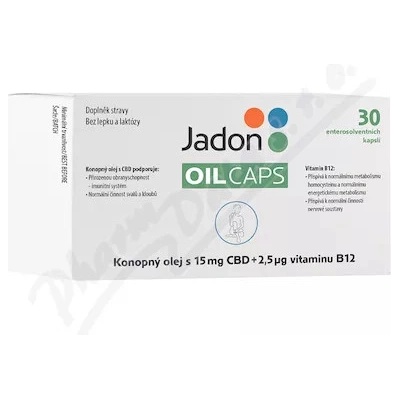 Jadon olejové kapsuly CBD s konopným olejom 15mg CBD+B12 30 kapsúl