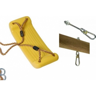 Swing Seat Set Hojdačka žltá a 2x háky MHA 130