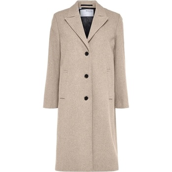 SELECTED Палто Selected Alma coat - Beige (Sandshell / Detail Melange)