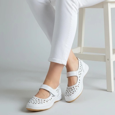 Обувки естествена кожа W186090 White