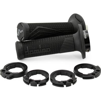 gripy LOCK-ON D100 (offroad) dĺžka 125/130 mm (4 vačky), DOMINO (čierne)