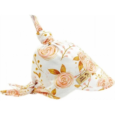 Baby Nellys detská bavlnená šatka so šiltom na zaväzovanie Premium ruža