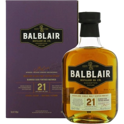 Balblair 21y 46% 0,7 l (karton)