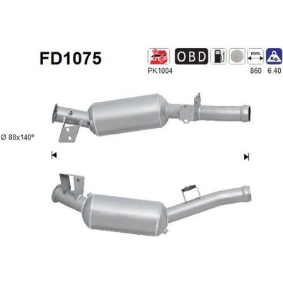 Filtr sazových částic, výfukový systém AS FD1075