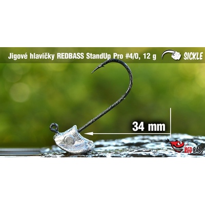Red Bass jigová hlava StandUp Pro Sickle vel.4 12g
