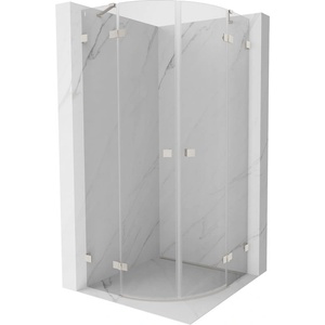 Mexen Lunar врата на душ кабина полукръгла отваряща се 90 x 90 см, прозрачна, (833-090L-090P-97-00)