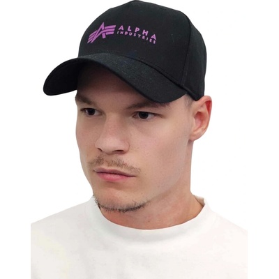 Alpha Industries ALPHA Cap black/dark magenda čierna
