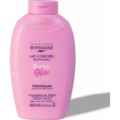 Byphasse Tělové mléko Sugar Glow s prebiotiky, rozjasňující 400ml