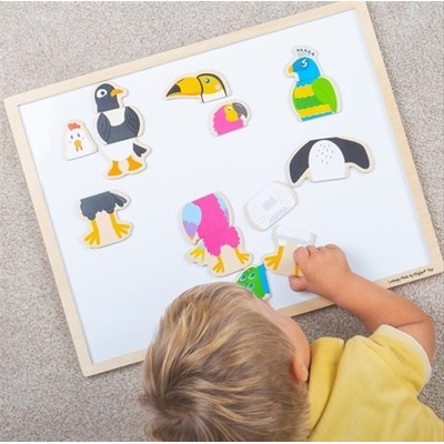 Bigjigs Toys magnetická tabuľka Vtáčie priatelia