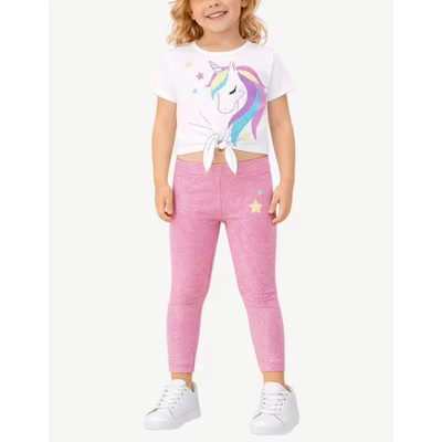 Chicco Girls Leggings And Tee Set Dark Pink