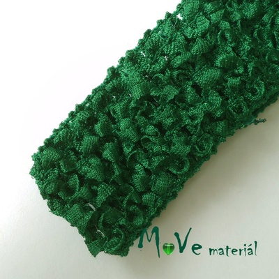 Dětská elastická háčkovaná čelenka zelená