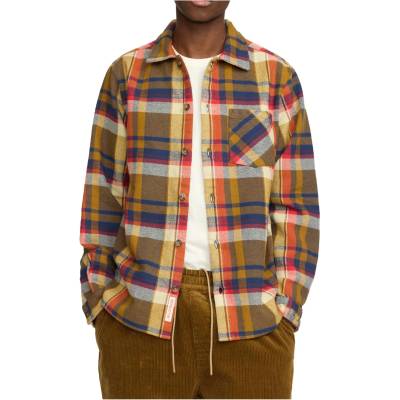 Revolution Мъжка риза с копчета Revolution Casual Shirt Checked Shirt - Dust Brown (033-2971-0111)