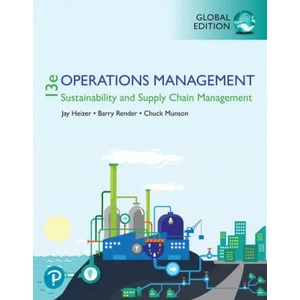 Operations Management: Sustainability and Supply Chain Management, Global Edition | Jay Heizer, Barry Render, Chuck Munson (ISBN: 9781292295039)