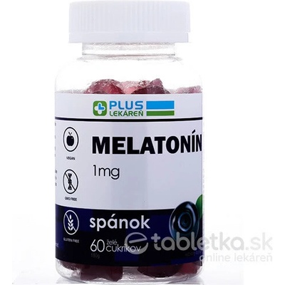 Plus Lekáreň Melatonín 1 mg želé cukríky čučoriedka 60 ks