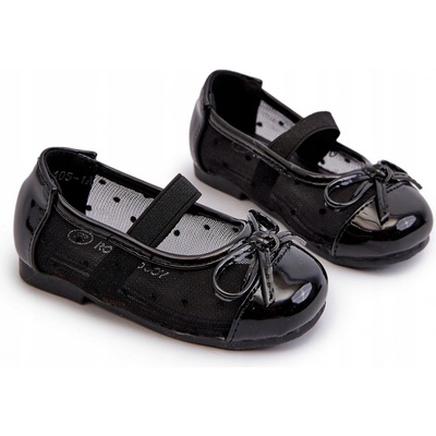 Dětské balerínky s mašličkou černé