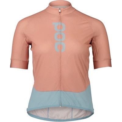POC W's Essential Road Logo Jersey Rock Salt/Mineral Blue