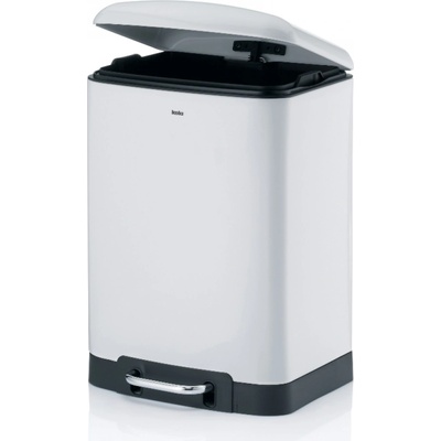 Kela Кош за отпадъци с педал Davino - бял - 12 л (KELA 10904)