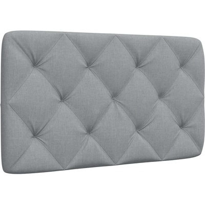 vidaXL Мека табла за легло, светлосива, 90 см, плат (4019198)