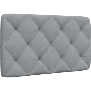 vidaXL Мека табла за легло, светлосива, 90 см, плат (4019198)