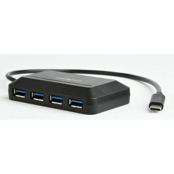 Gembird USB хъб Gembird ACT-HUB3C-4P, 4 порта, от USB Type-C към 4x USB 3.1 Type-A, черен (ACT-HUB3C-4P)