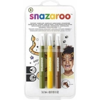 Snazaroo Štětce s barvou na obličej - džungle 3 ks
