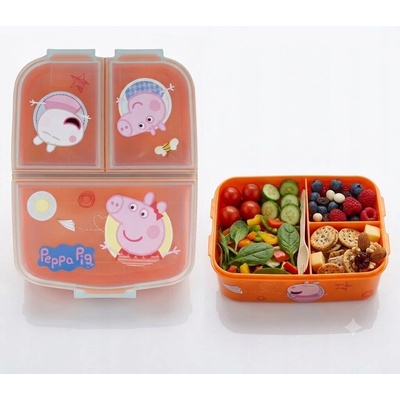 Stor delený plastový box na desiatu Peppa Pig 13920