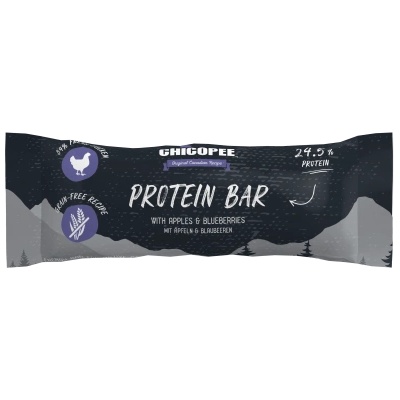 Chicopee Protein Bar - Протеинов бар за кучета, без зърно, с пилешко, ябълки и боровинки, 9 см, 25 гр. / 2 броя