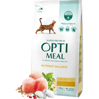 OPTIMEAL For adult cats chicken 1,5 kg