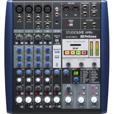 PreSonus Смесителен пулт 2 моно + 3 стерео PreSonus StudioLive® AR8C