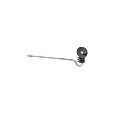 Kruhový izolátor pro předsazené ohrady se zahnutou podpěrou, délka 22 cm, závit M6 - 10 ks