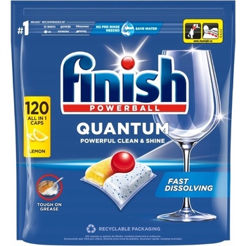 Finish Quantum All in 1 kapsle do myčky nádobí Lemon Sparkle 120 ks