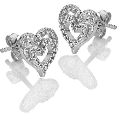 Hot Diamonds Stříbrné náušnice Shimmer DE874
