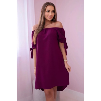 Fashionweek dámske šaty Talianske vzdušné šaty K3320 vínové