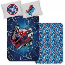 Súprava detskej posteľnej bielizne 100 x 135 do postieľky Spiderman tmavo modrá