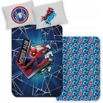 Súprava detskej posteľnej bielizne 100 x 135 do postieľky Spiderman tmavo modrá